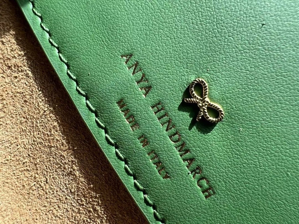 Anya Hindmarch Mortimer Cross-Body Leather Shoulder Bag in Green