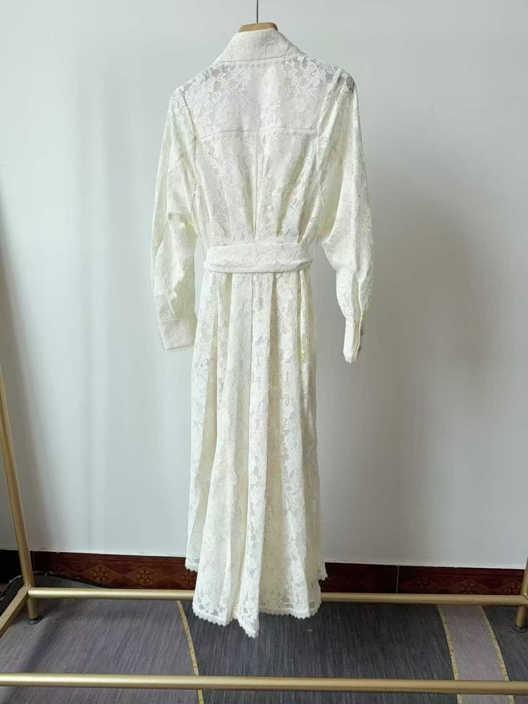 Zimmermann Pleated Lace Midi Dress, Size AU 0P/0/1/2