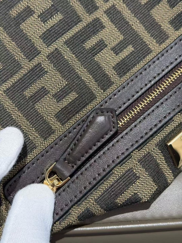 Fendi Medium Size Baguette Fabric Brown