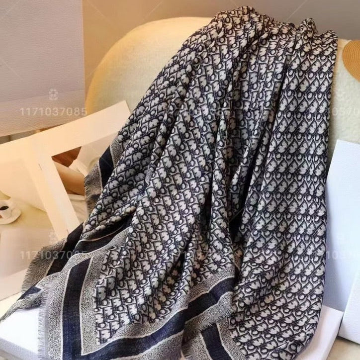 Dior Logo Silk-Wool Scarf 140 cm