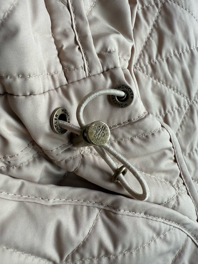 Moncler Craon Square-Quilted Short Padded Jacket in Brown/White/Black, Size 1/2/3/4
