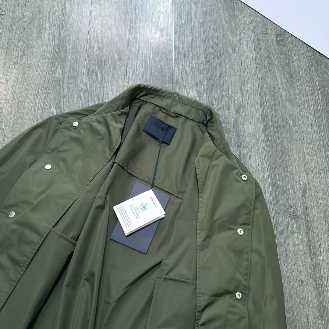 Prada Re-Nylon Jacket in Black/Green/Red, Size S/M/L/XL/XXL