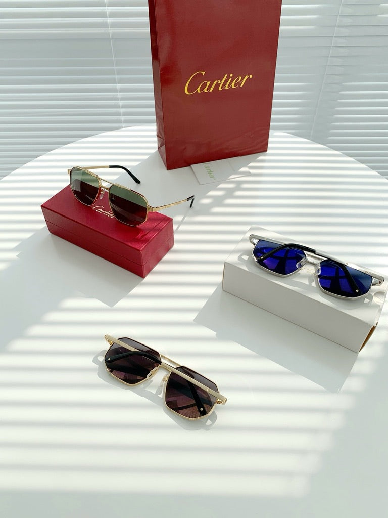 Cartier CT0462S Sunglasses in Blue/Black/Green (60-16-145)
