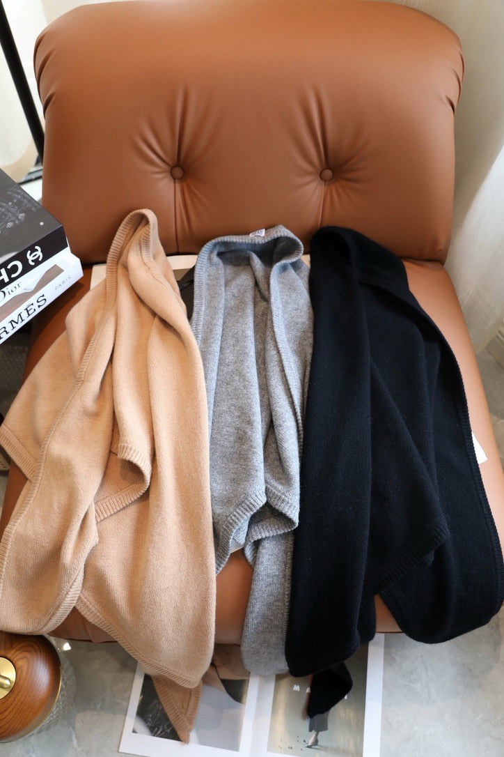 Toteme Scarf in Black/Beige/Gray