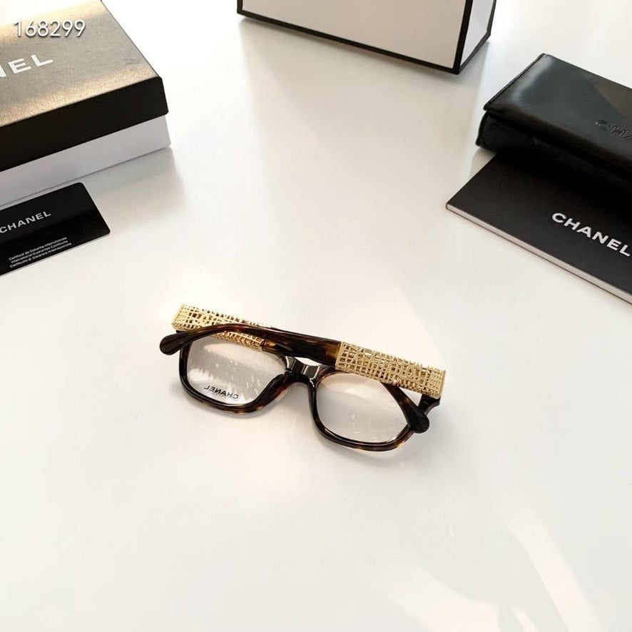 Chanel Cate Eye Optical Glasses in Red/Black/Brown CH3477