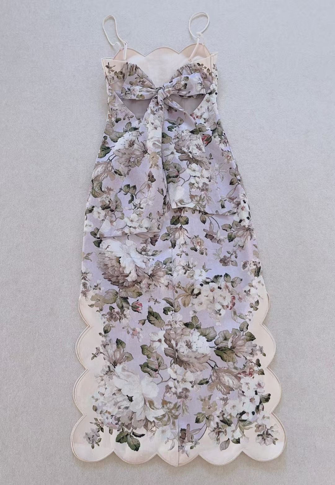 Zimmermann Floral Linen Midi Dress, Size AU 0/1