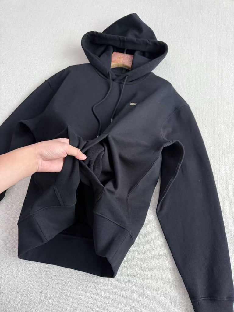 Burberry Unisex Black Hoodie, Size XXS/XS/S/M/L/XL/XXL