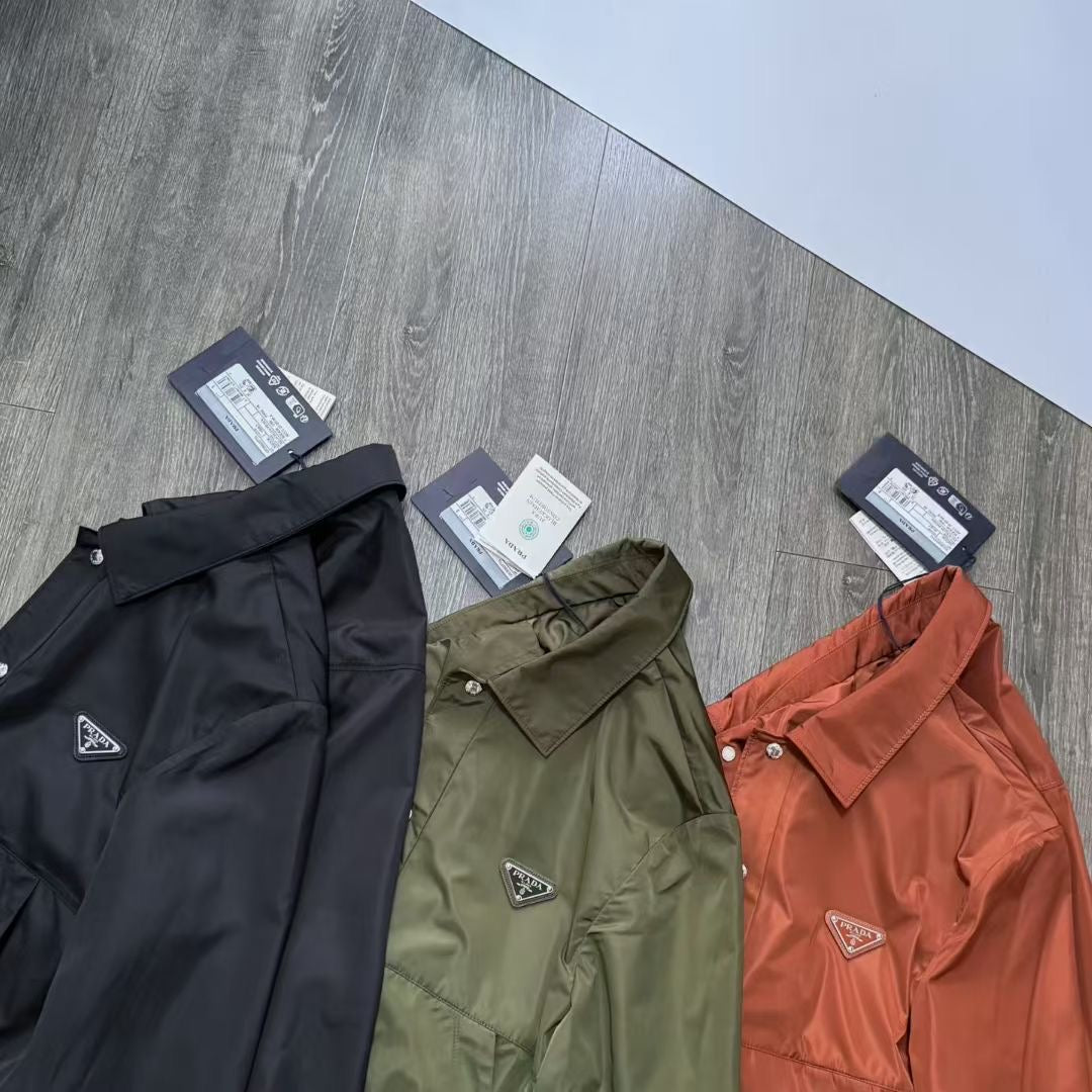 Prada Re-Nylon Jacket in Black/Green/Red, Size S/M/L/XL/XXL