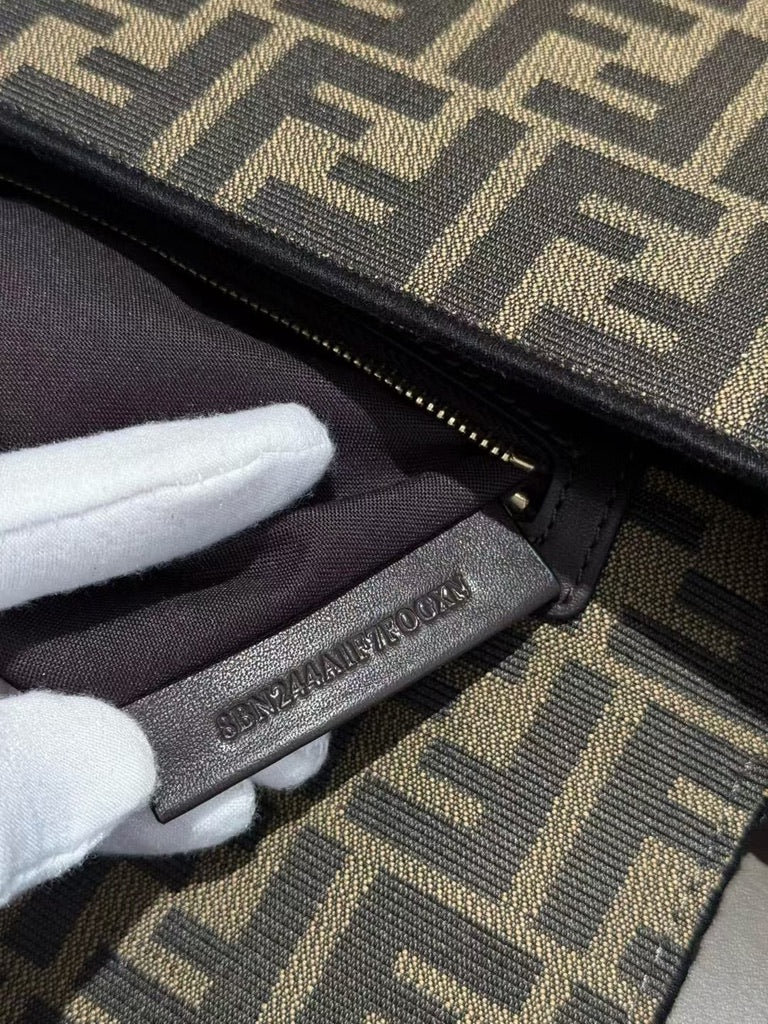 Fendi Medium Size Baguette Fabric Brown