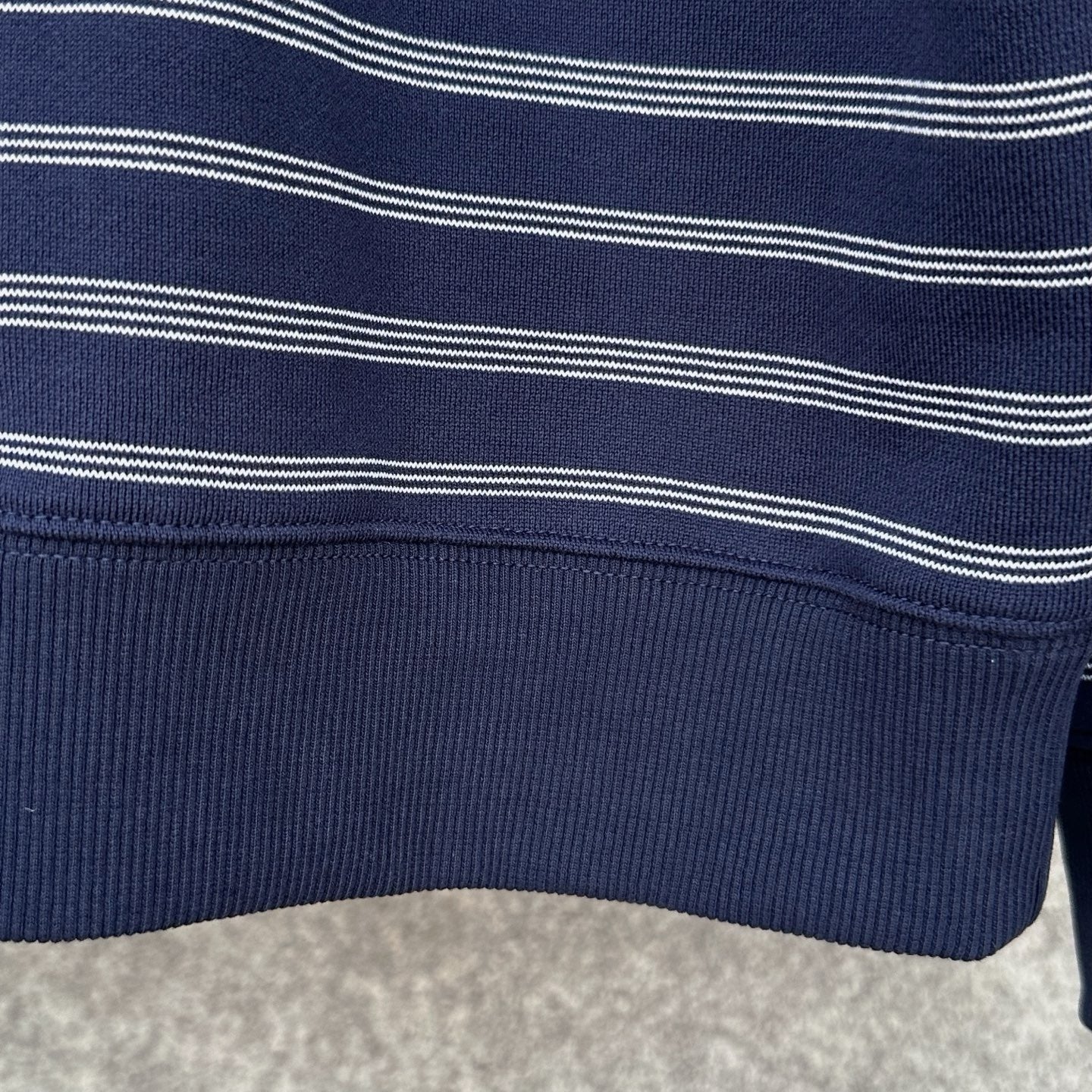 Miu Miu Blue/White Striped Zipper Shirt, Size S/M/L