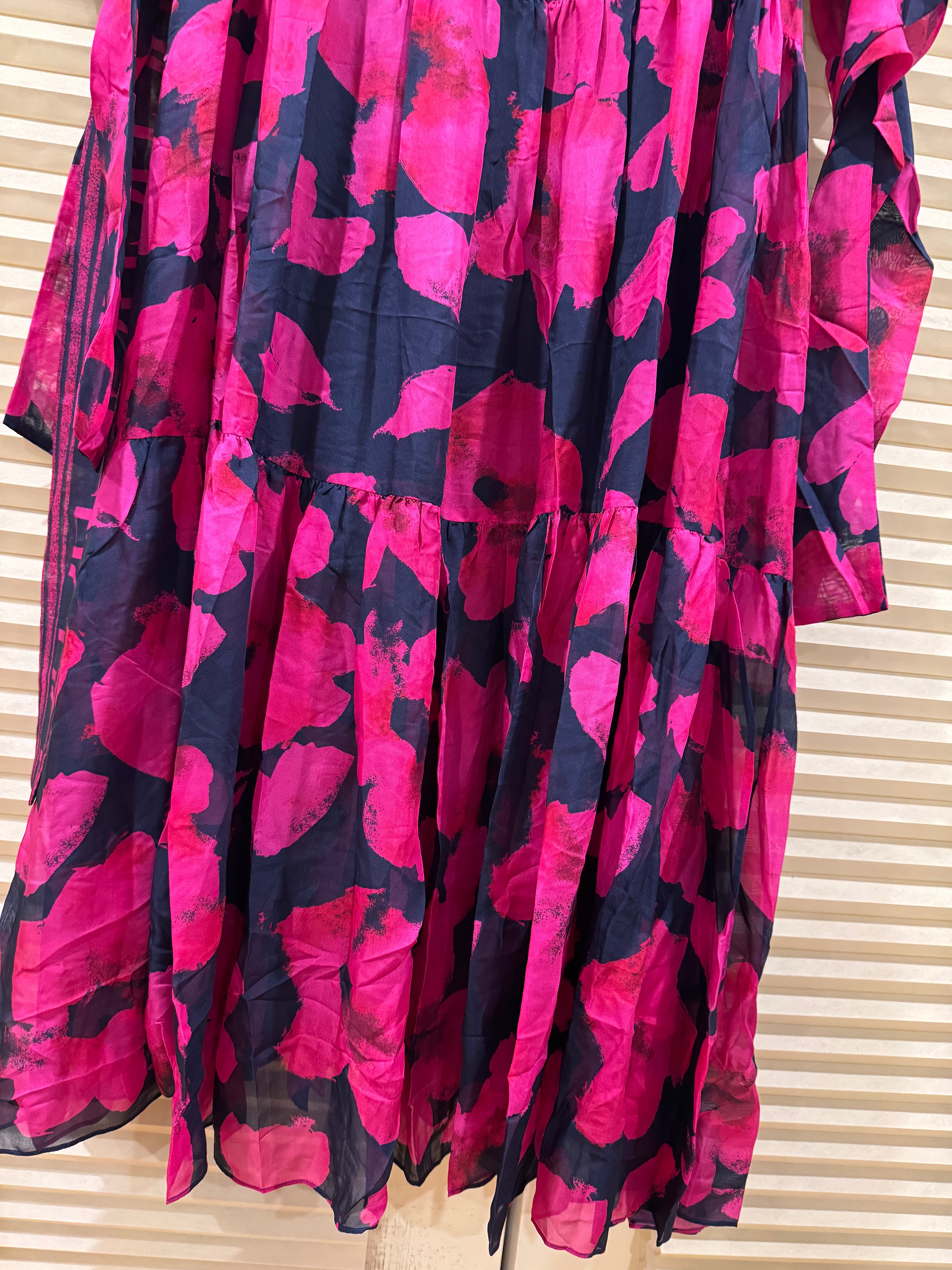CH Carolina Herrera Silk Floral Belted Maxi Dress, Size XS/S/M/L/XL