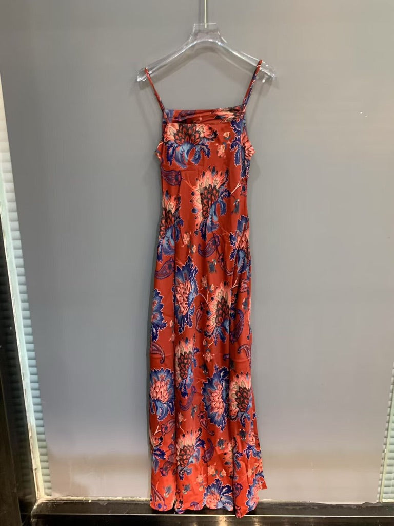 Farm Rio Luang Red Maxi Dress, Size XS/S/M/L/XL