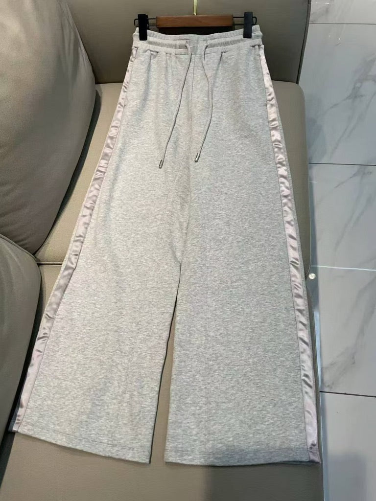 Max Mara MM Hooded Sweatshirt & Pants Set in Gray/Black/White, Size S/M/L