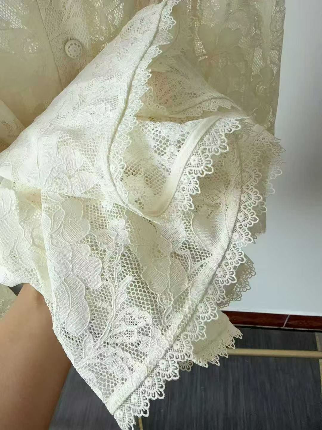 Zimmermann Pleated Lace Midi Dress, Size AU 0P/0/1/2