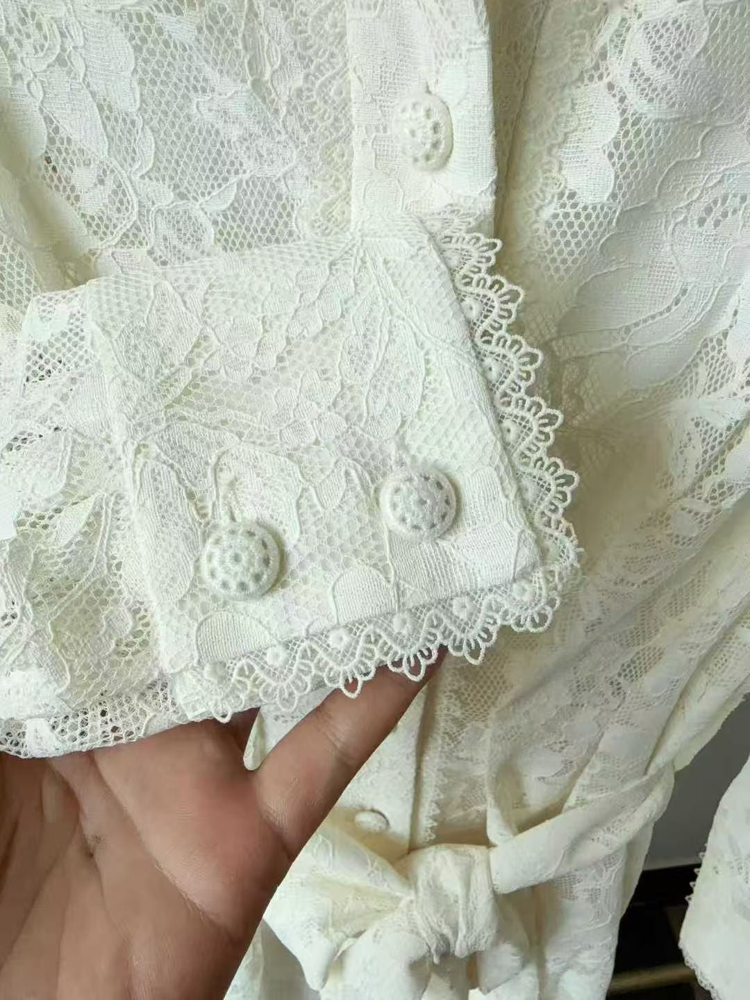 Zimmermann Pleated Lace Midi Dress, Size AU 0P/0/1/2