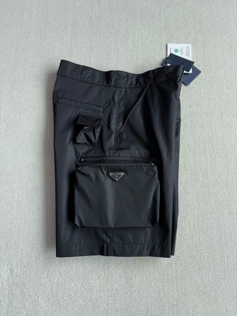 PRADA Re-Nylon Bermudas Shorts in Black, Size S/M/L/XL/2XL