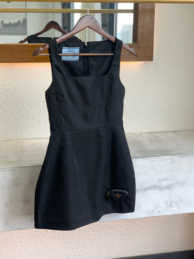 Prada Re-Nylon Minidress in Black, Size 36/38/40/42
