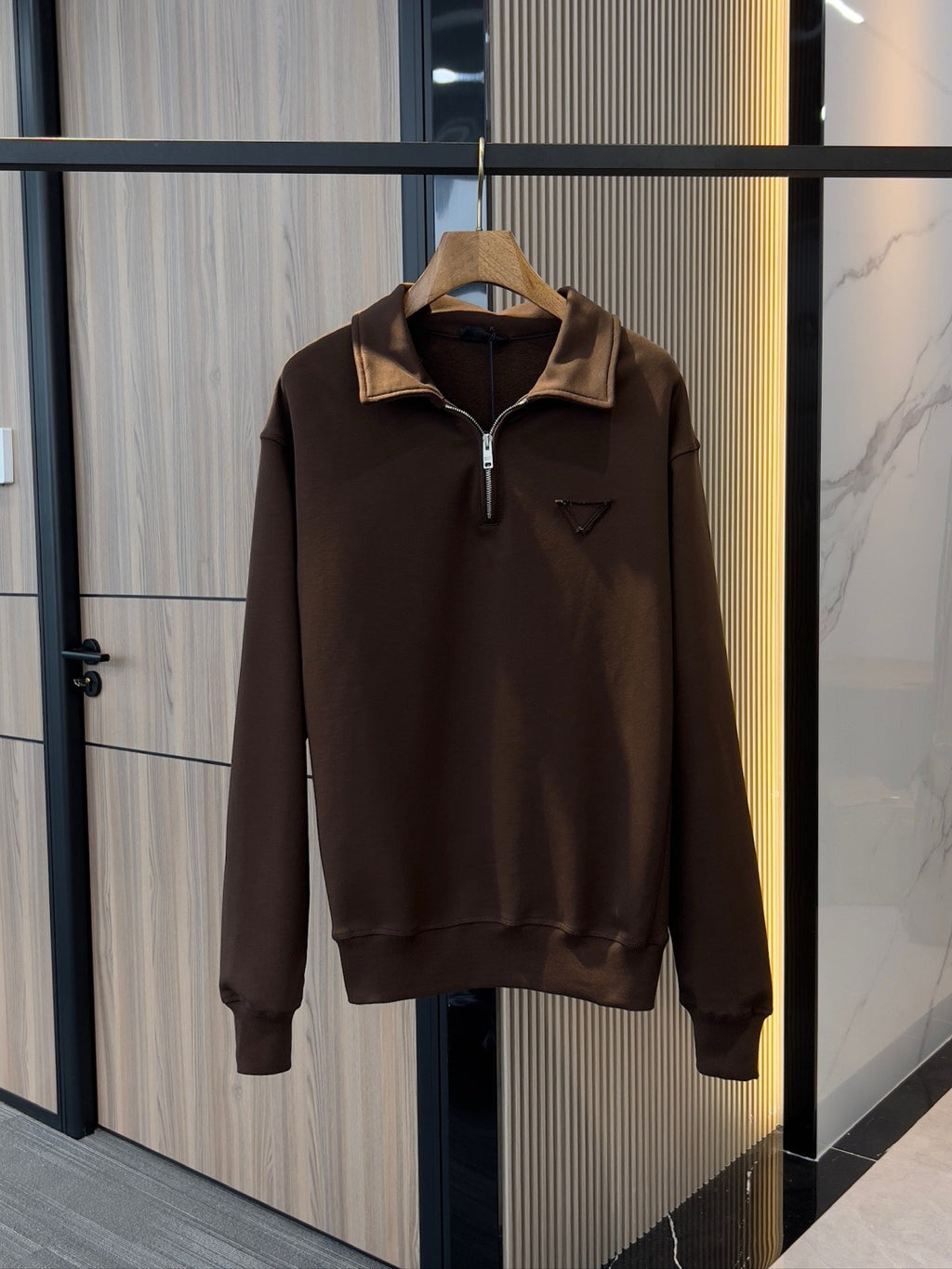 Prada Men's Cotton Fleece Polo Shirt, Size XS/S/M/L