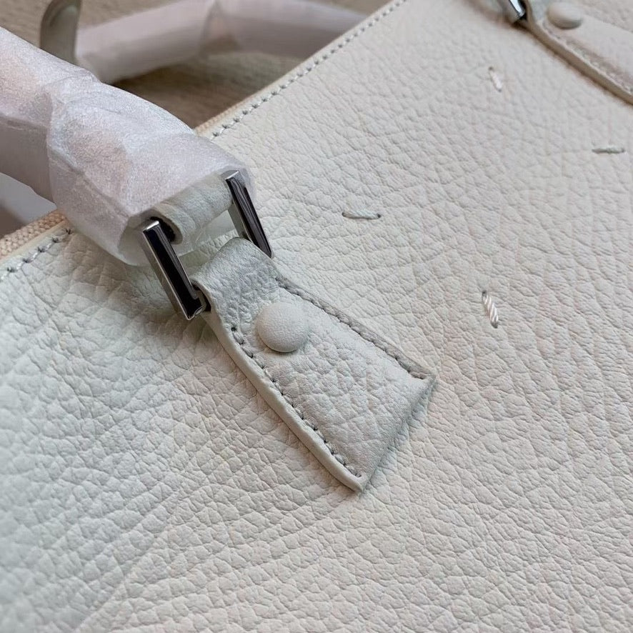 Maison Margiela 5AC Leather Backpack in White (14 x 12.5 x 4 in)