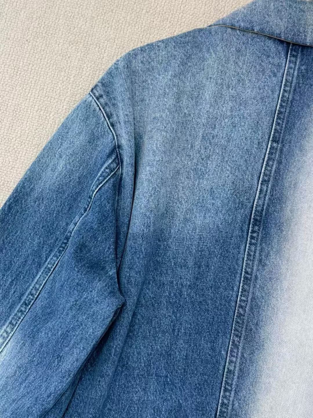 Loewe Degrade Denim Tucker Jacket, Size 44/46/48/50/52