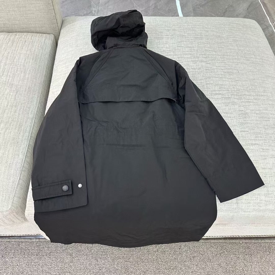 Burberry EKD Zip-Up Lightweight Hooded Parka, Size US 2/4/6/8