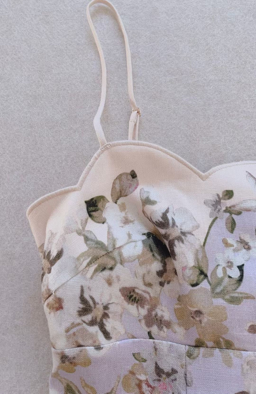 Zimmermann Floral Linen Midi Dress, Size AU 0/1