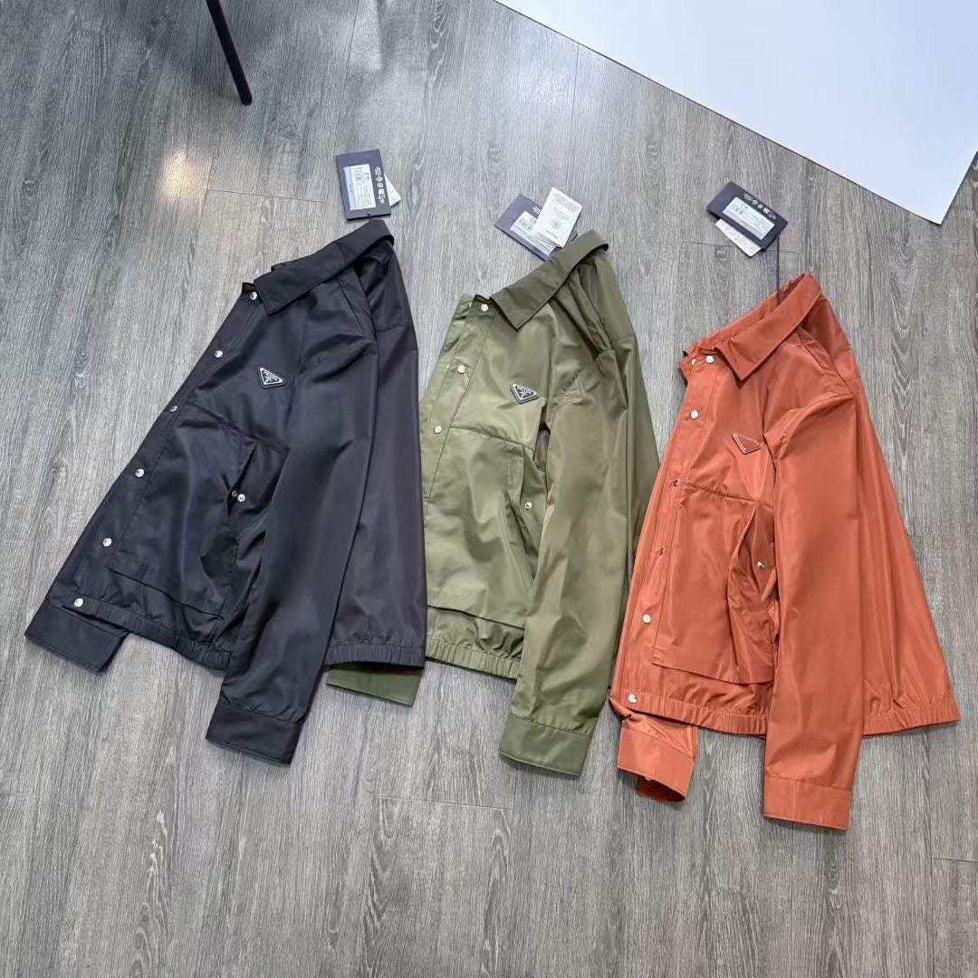 Prada Re-Nylon Jacket in Black/Green/Red, Size S/M/L/XL/XXL