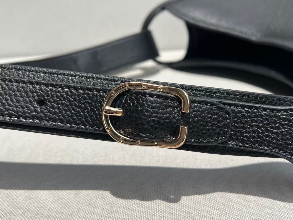 Longchamp Medium Le Foulonne Shoulder Bag in Black