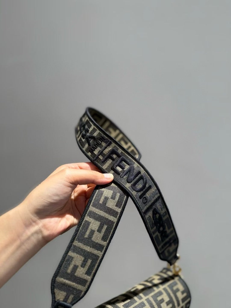 Fendi Medium Size Baguette Fabric Brown