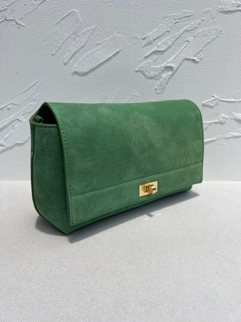Anya Hindmarch Mortimer Cross-Body Leather Shoulder Bag in Green