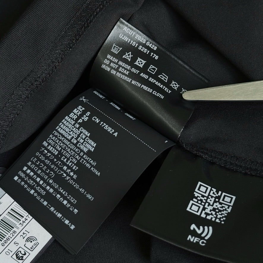Prada Logo Cotton T-Shirt in Black, Size S