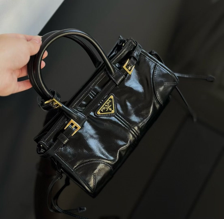 Prada Bonnie Small Leather Shoulder Bag (14 x 26 x 12 cm)