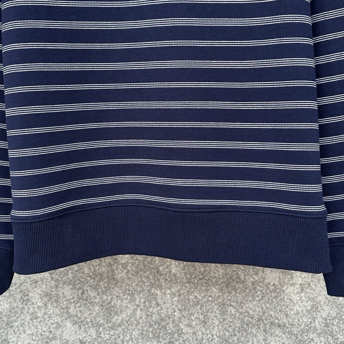 Miu Miu Blue/White Striped Zipper Shirt, Size S/M/L