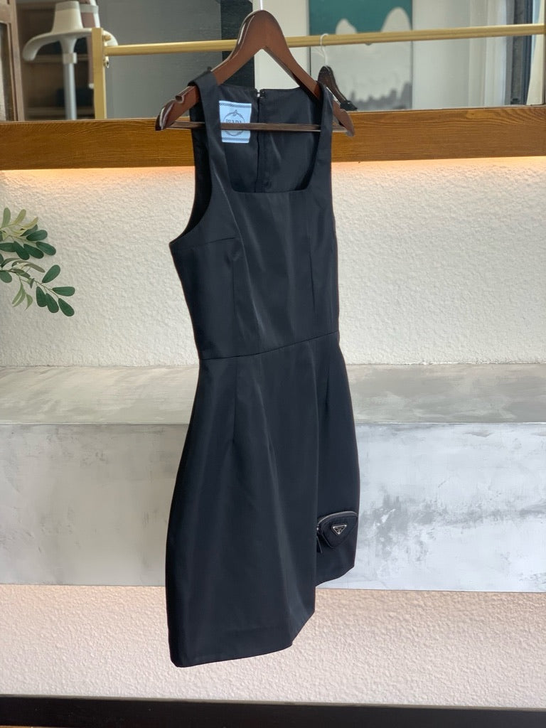 Prada Re-Nylon Minidress in Black, Size 36/38/40/42