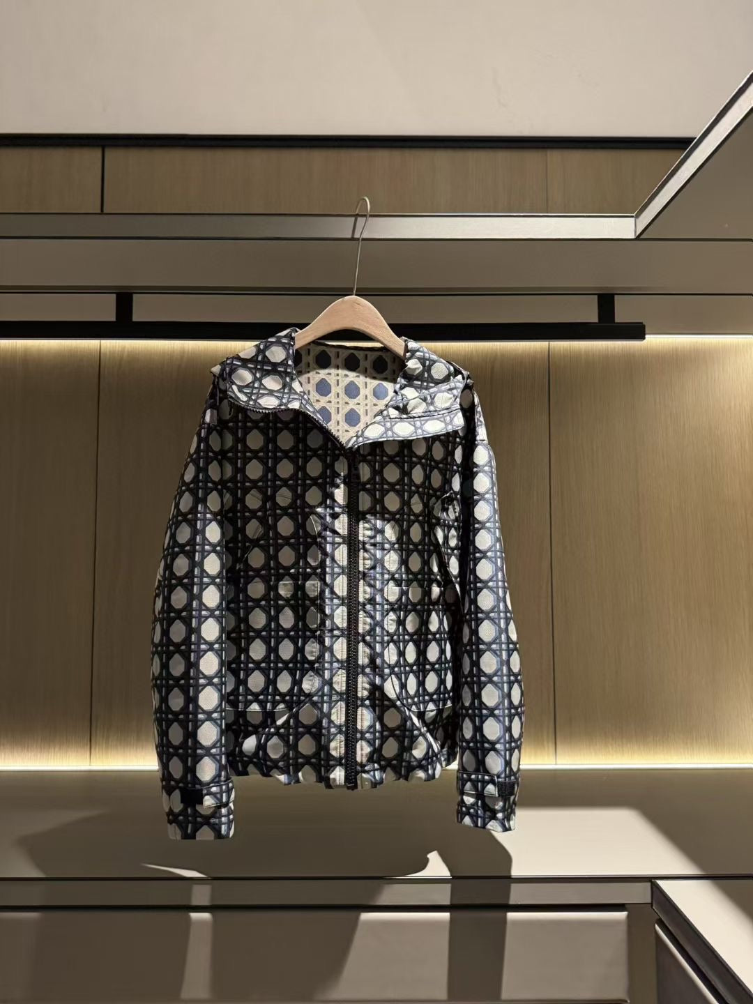 Dior
Macrocannage Waterproof Hooded Jacket, Size S/M/L