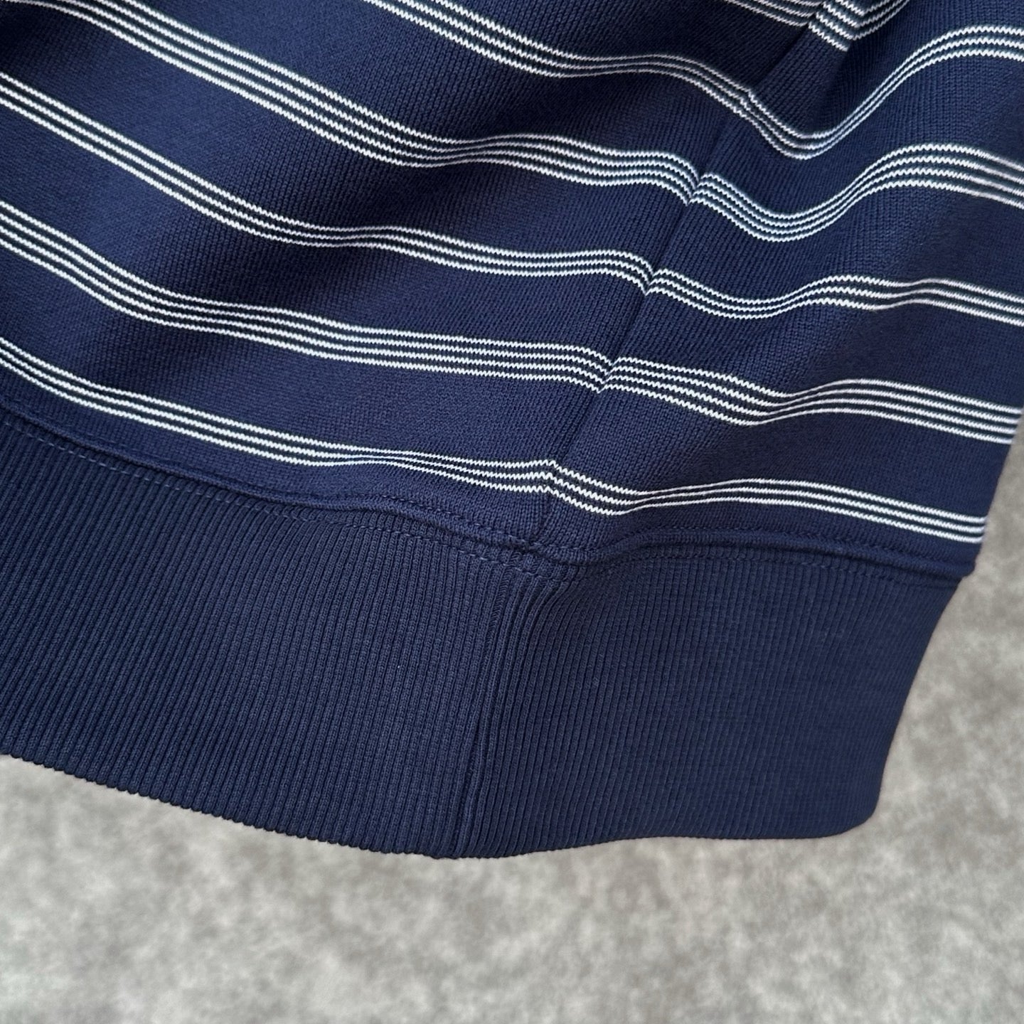 Miu Miu Blue/White Striped Zipper Shirt, Size S/M/L