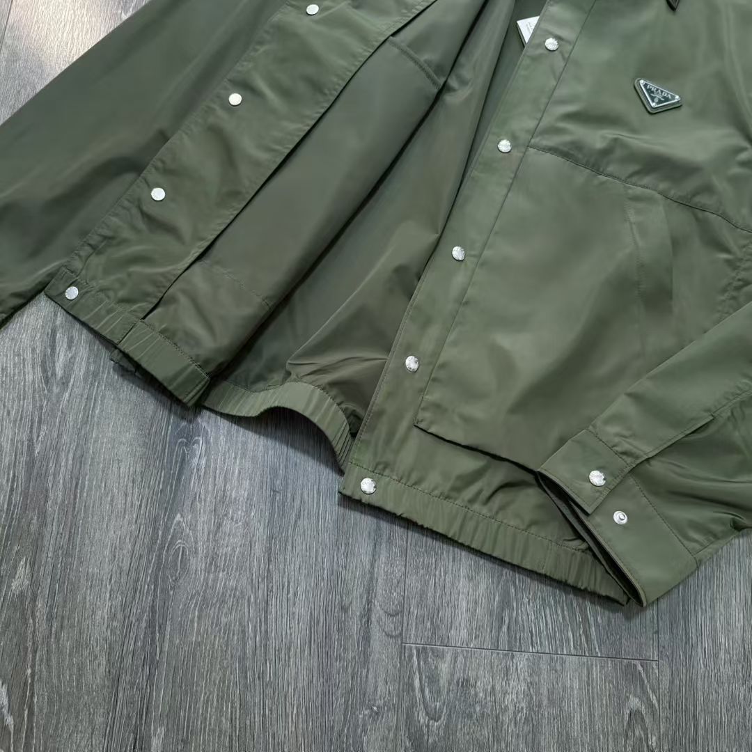 Prada Re-Nylon Jacket in Black/Green/Red, Size S/M/L/XL/XXL