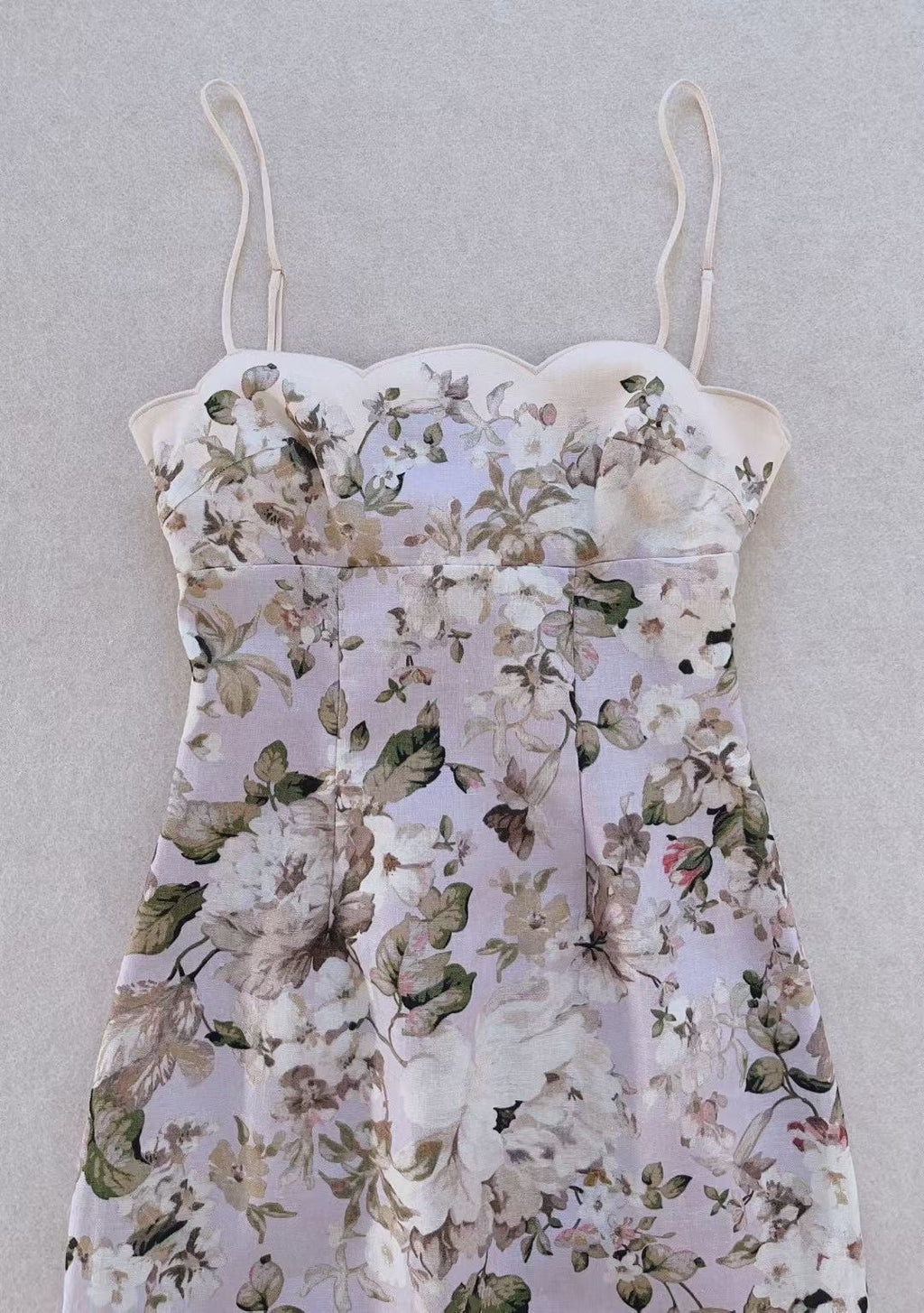 Zimmermann Floral Linen Midi Dress, Size AU 0/1
