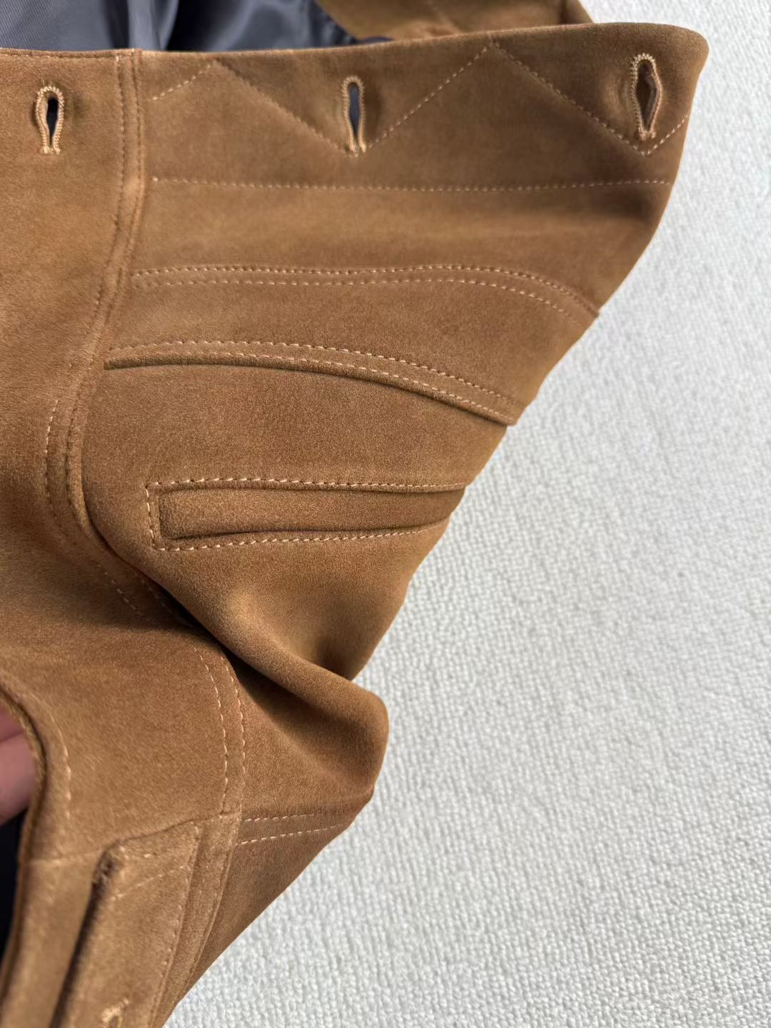 Saint Laurent Suede Leather Jacket, Size 46/48/50/52/54/56