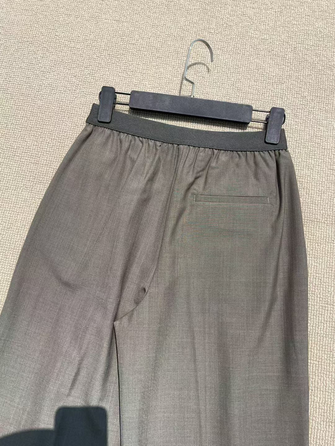 Loewe Wool Straight Leg Pants in Black/Gray, Size XS/S/M/L