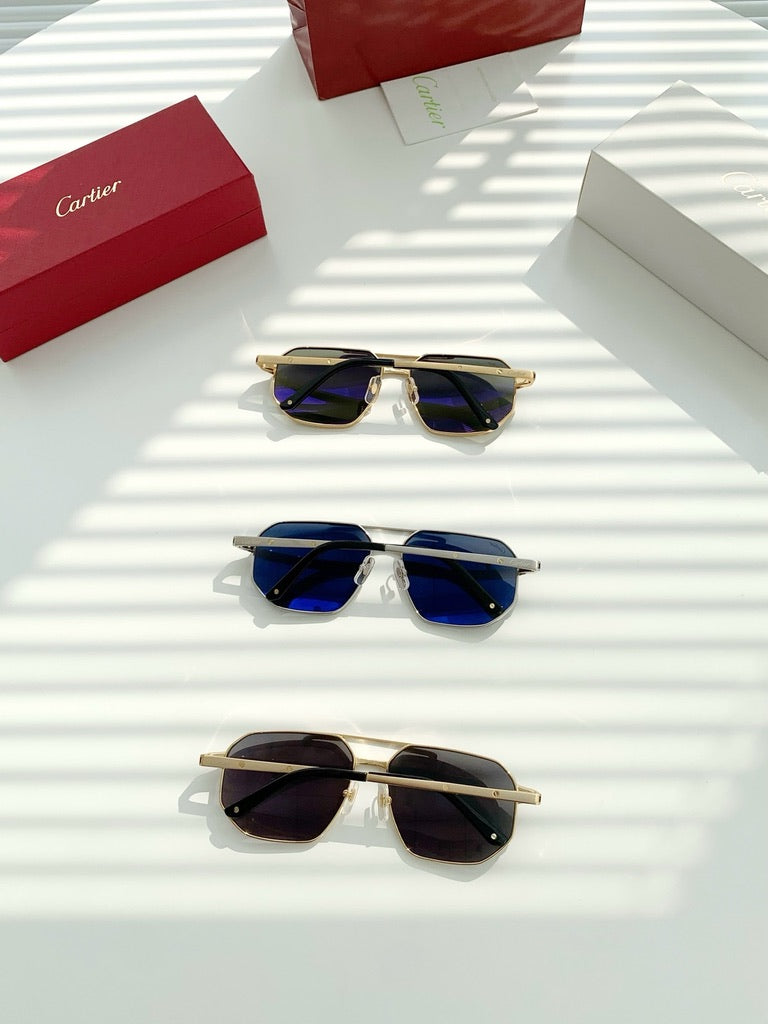 Cartier CT0462S Sunglasses in Blue/Black/Green (60-16-145)