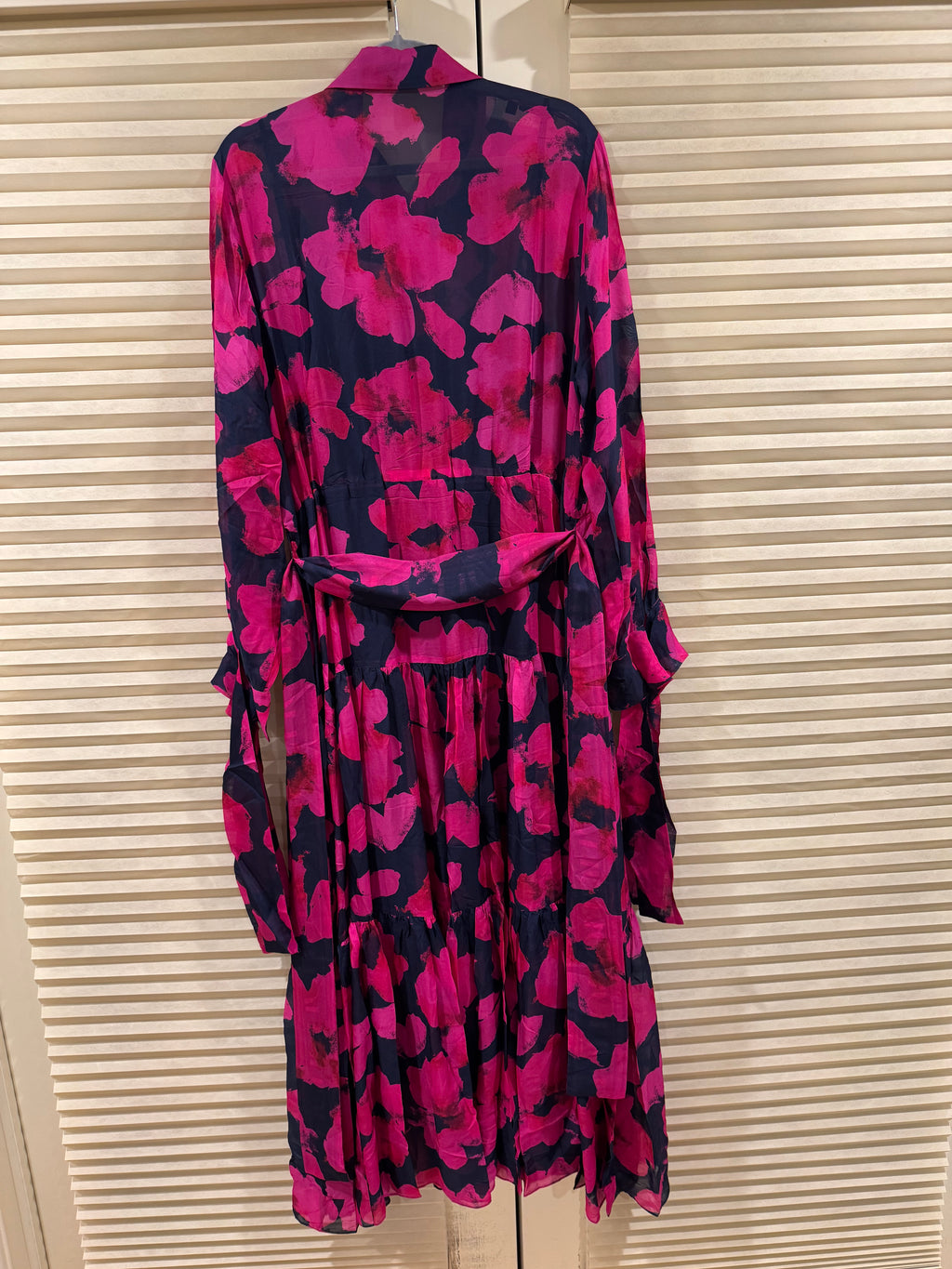 CH Carolina Herrera Silk Floral Belted Maxi Dress, Size XS/S/M/L/XL