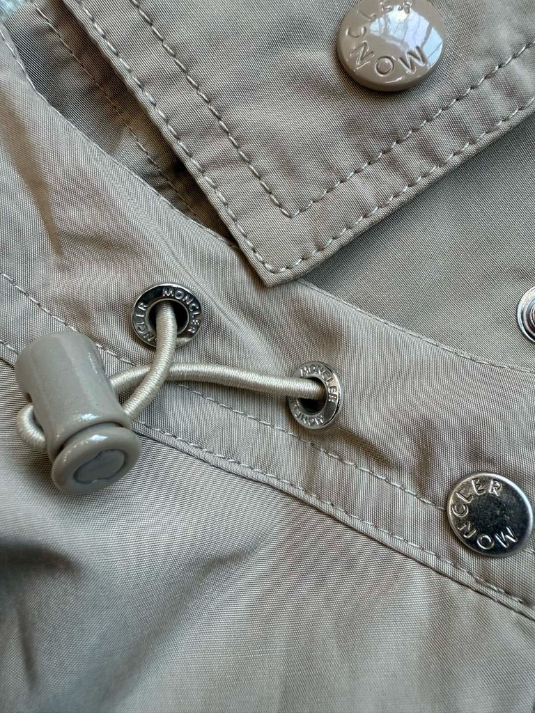 Moncler Meudon 3-in-1 Hooded Down Parka Coat in Beige/Black, Size 0/1/2/3