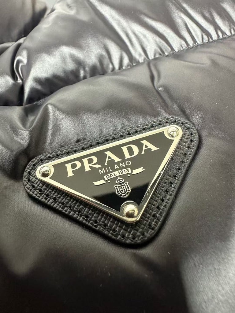 Prada Re-Nylon Convertible Down Jacket, Size 36/38/40/42
