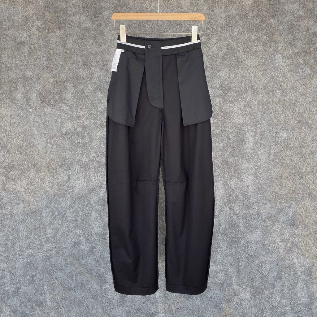 Loewe Black Barrel Trousers in Cotton and Silk, Size 32/34/36/38/40