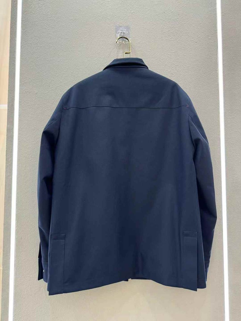 CH Carolina Herrera Textured Technical Jacket in Blue, Size S/M/L/XL