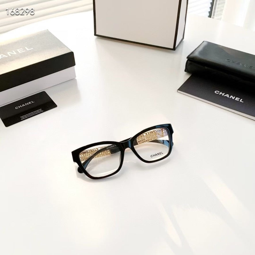 Chanel Cate Eye Optical Glasses in Red/Black/Brown CH3477