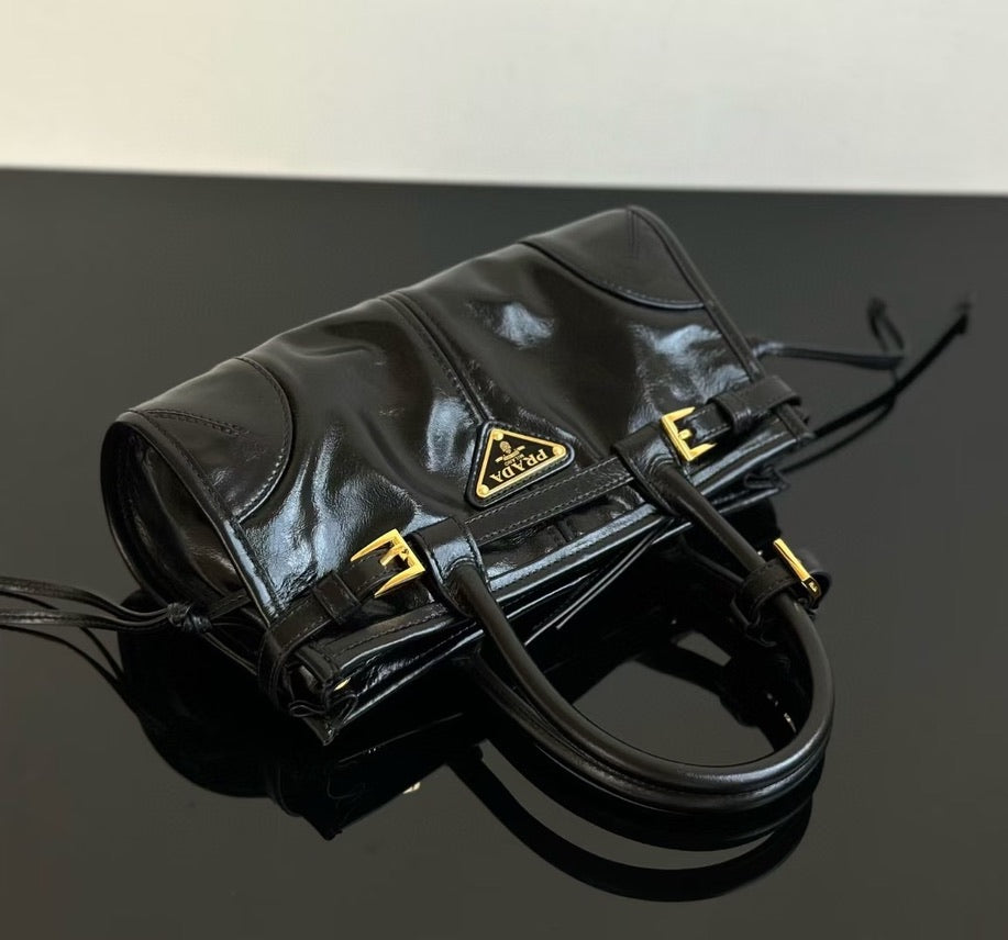 Prada Bonnie Small Leather Shoulder Bag (14 x 26 x 12 cm)