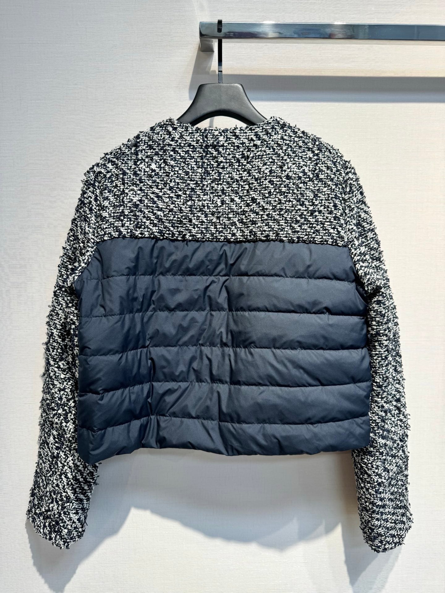 Monlcer Dauphin Tweed Short Down Jacket, Size 1/2/3