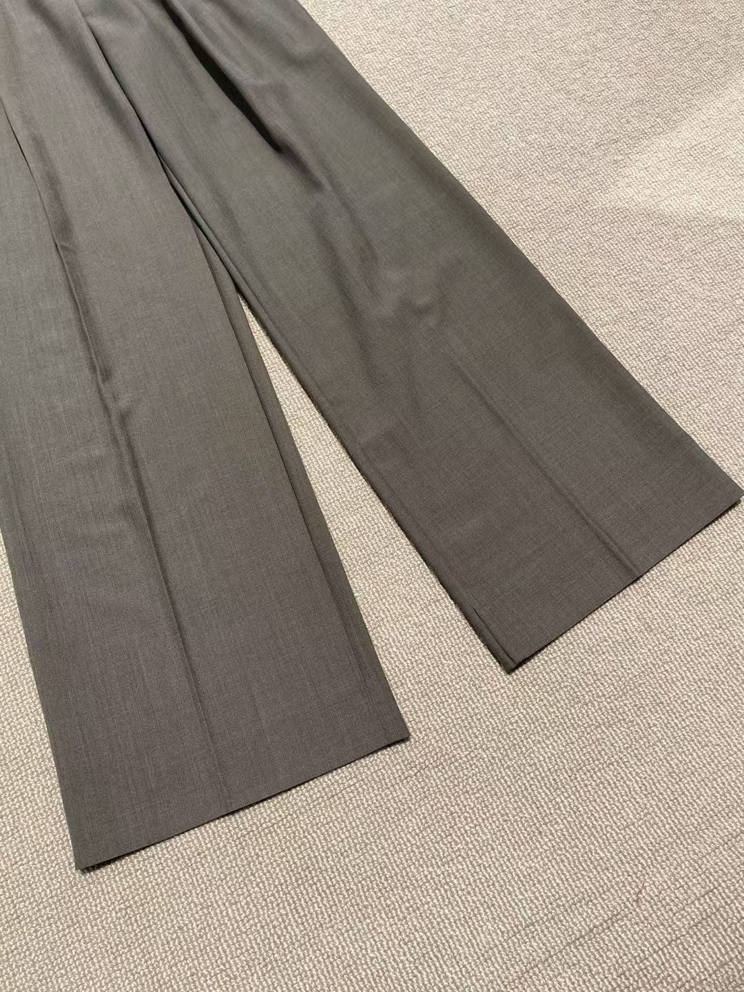Loewe Wool Straight Leg Pants in Black/Gray, Size XS/S/M/L